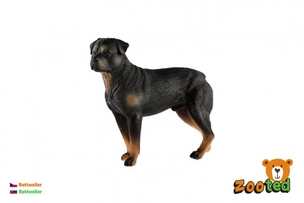 Plast hundefigur Rottweiler 8cm