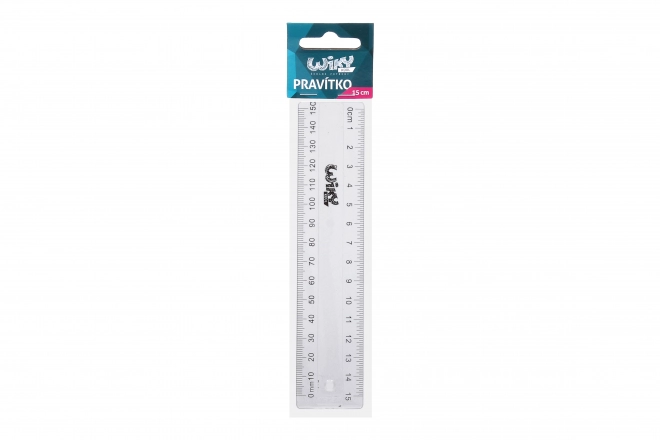 Lineal 15 cm transparent