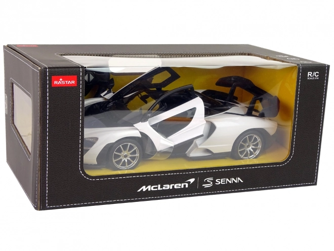 Auto R/C McLaren Senna Rastar 1:14 hvid med fjernbetjening