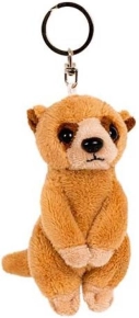Plysbamse-nøglering surikat 5 × 10 cm, brun