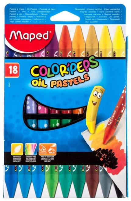 MAPED Trekantede oliekridt Color'Peps 18 stk