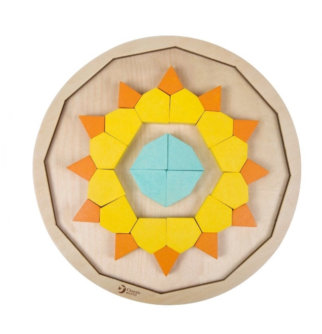 Montessori puslespil mandala - mønstre, former og farver