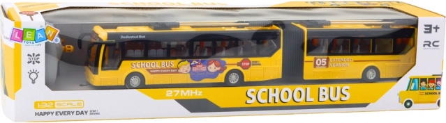 Fjernstyret skolebus Przegubowy 1:32 gul