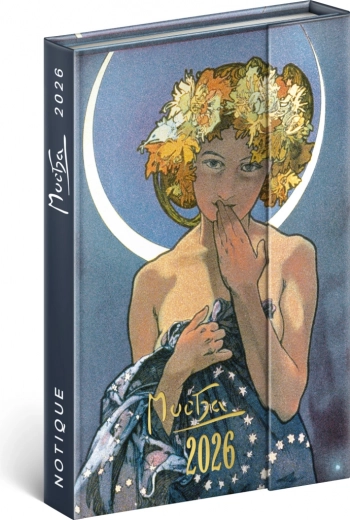 Ugentlig magnetisk kalender Alfons Mucha 2026