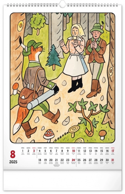 Vægkalender Josef Lada 2025, 33 × 46 cm