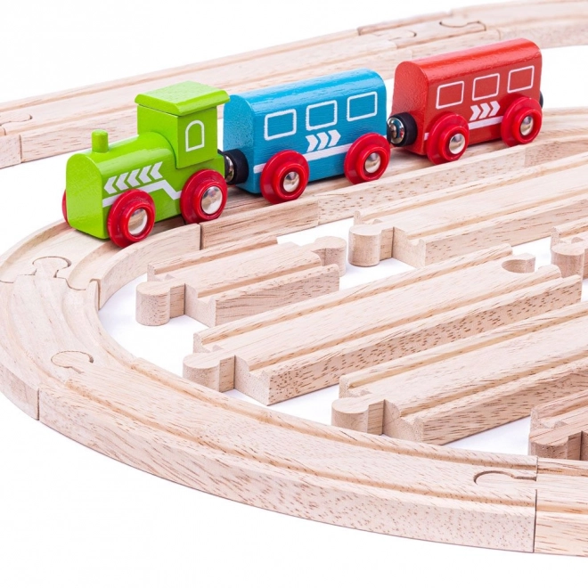 Bigjigs Rail Træskinnesæt 24 dele
