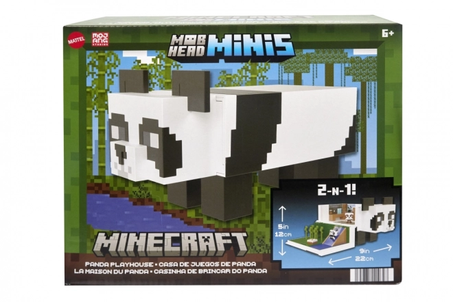 Sæt af Minecraft figurer spillehus med panda + 2 figurer