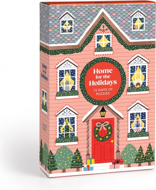 GALISON Puslespil Julekalender Hjem til Jul 12x42 brikker