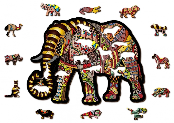 Wooden City Træpuslespil Magisk Elefant 150 stykker EKO