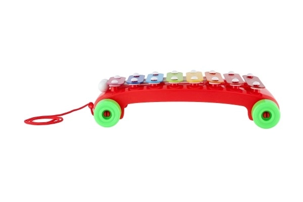 Xylofon plast/metal 24cm med køller 2 farver i pose 19x31x6cm
