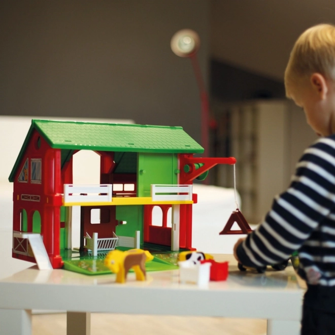 Lille Hus Gård stald 40x35cm i kasse 59x40x15cm Wader