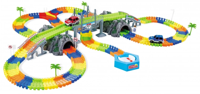 Dráha flexi med to tunneler