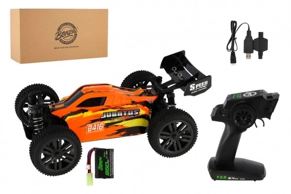 RC Bil Buggy Bonzai Jubatus off-road 30cm plast 2,4GHz med batterier + 2x ekstra pakke i kassen 40x14x21 – Orange