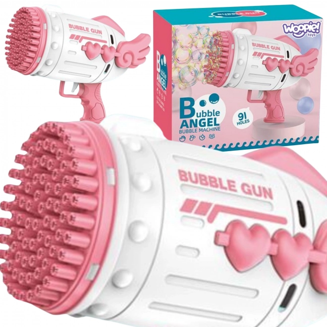 Woopie sæbeboblepistol med 91 huller pink