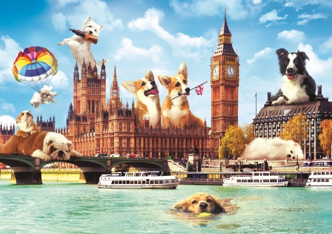 Puslespil 1000 brikker Hunde i London