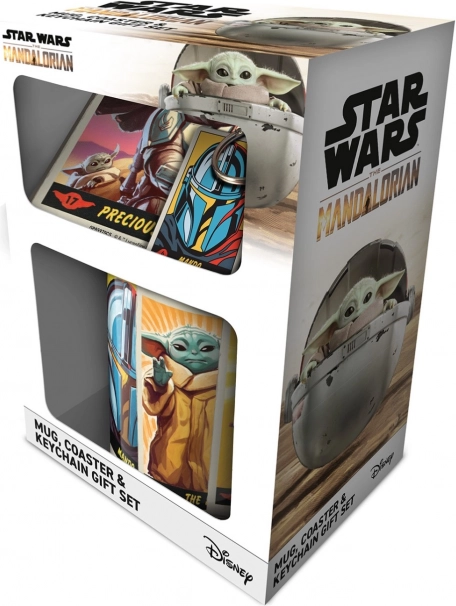 Gavesæt STAR WARS: THE MANDALORIAN – krus, bordskåner og nøglering