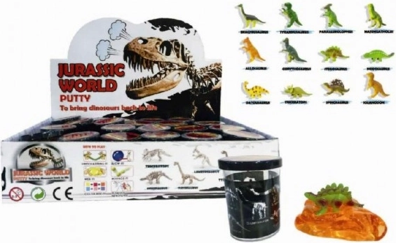 Slim med dinosaurer 80 g i bæger, mix af arter