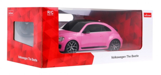Fjernbetjent bil R/C Volkswagen Beetle Rastar 1:14 lyserød