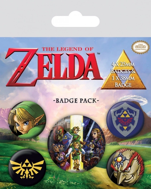 Sæt med The Legend of Zelda-badges (5 stk.)