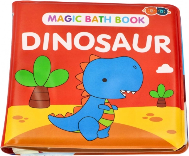 Magisk farveskiftende badbog med dinosaurer