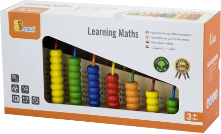 Trælegetøj til læring af tal med perler