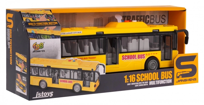 Gul bus med lys- og lydfunktion
