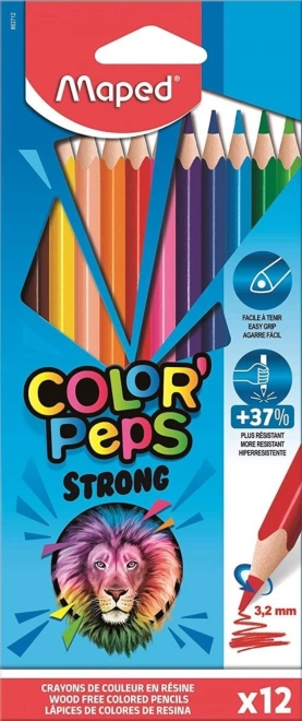 Farveblyanter Maped Color'Peps Strong - sæt med 12 stykker
