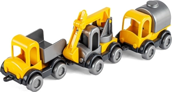 Auto bygge Kid Biler 3 stk plast 10cm i kasse 30x8x10cm 12m+ Wader