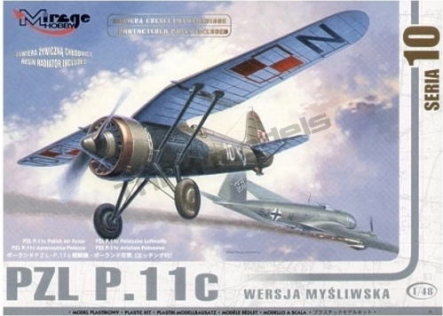 PZL P.11c polsk jagerudgave – plastmodel 1:48
