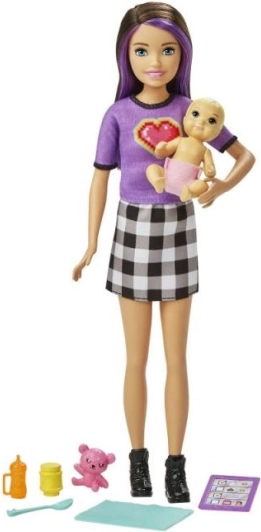 Barbie barnepige med baby og tilbehør