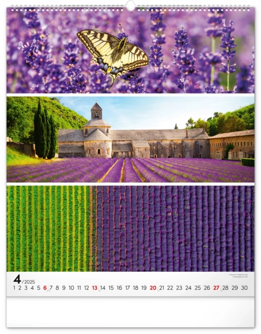 NOTIQUE Vægkalender Palet 2025, 48 x 56 cm