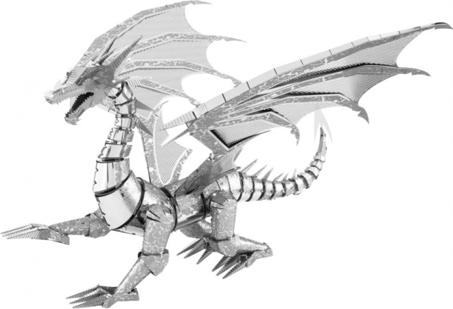METAL EARTH 3D-puslespil Sølvdrage (ICONX)