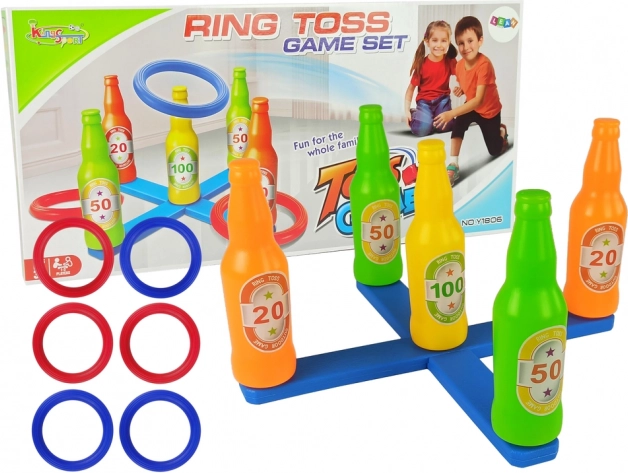 Ringspil – farvede flasker med point for børn
