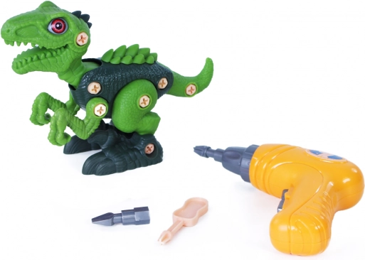 Skruesammen dinosaur Velociraptor med batteridrevet skruetrækker
