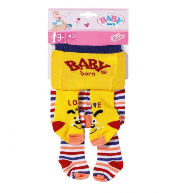 Strømpebukser Baby Born 2-pak
