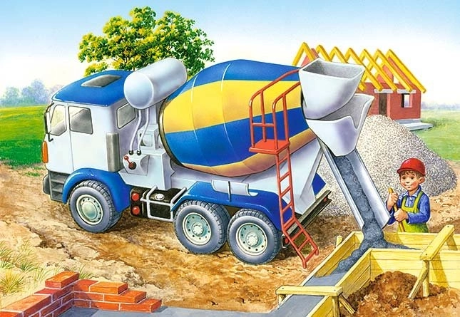 Puzzle Cementblander på byggepladsen 60 brikker