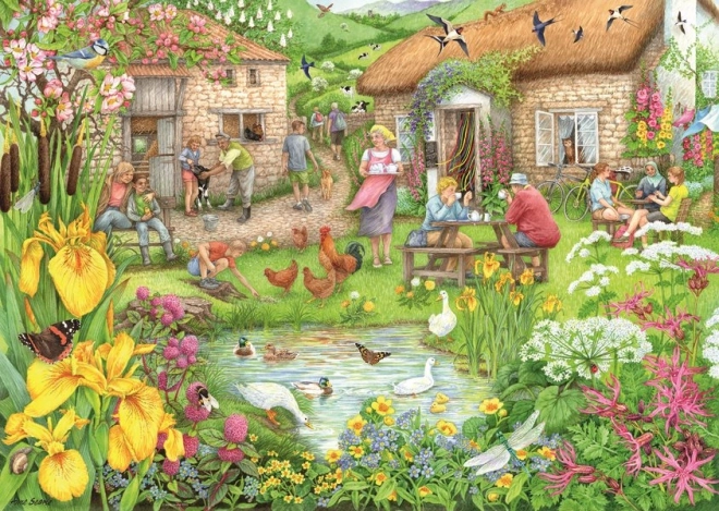 Puslespil Bondecafé i Dalen fra Ravensburger