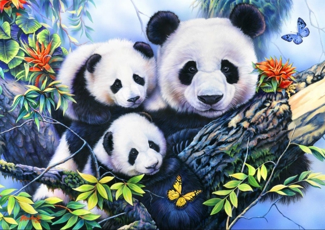 Puslespil Pandafamilien 1000 brikker