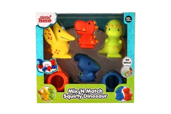 Sammenfoldelige gummidinosaurer til badet
