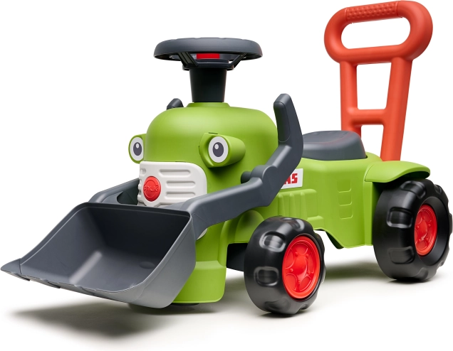 løbecykel traktor med læsser og trailer claas fra falk