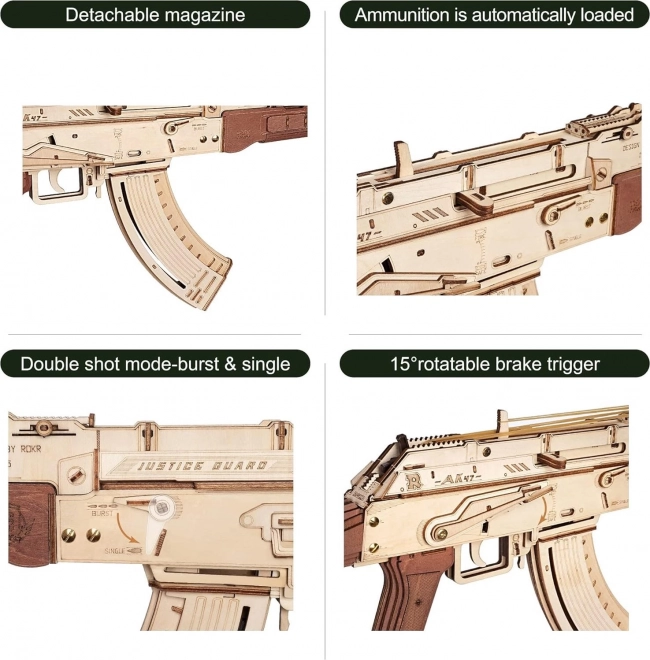 RoboTime 3D Træmekanisk puslespil Angrebsgevær AK-47
