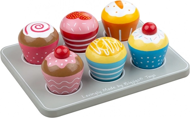 Bigjigs Toys træmuffins med bakke