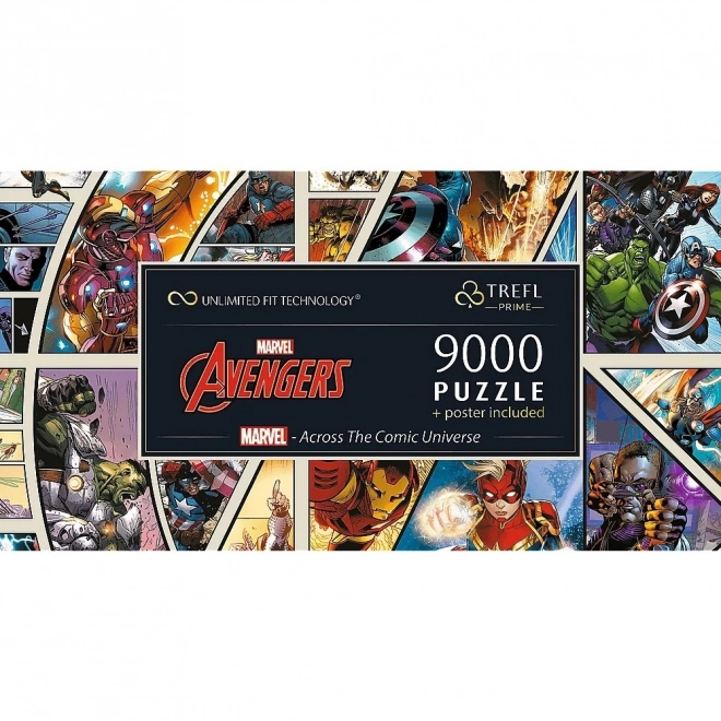 Puslespil 9000 brikker Marvel På Tværs af Tegneserieuniverset
