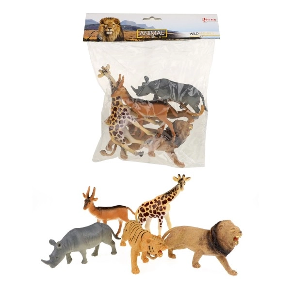 Safari Dyr plast 11-15cm 5 stk i pose