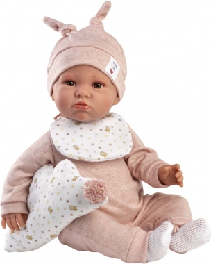 Realistisk babydukke med lyde og blødt krop 45 cm