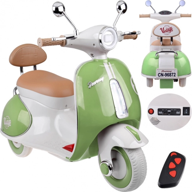 Klassisk elektrisk børnescooter orange – Grøn