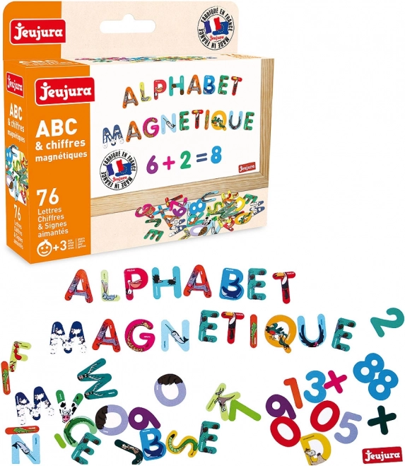 Jeujura farvede magnetiske bogstaver – 76 stk.
