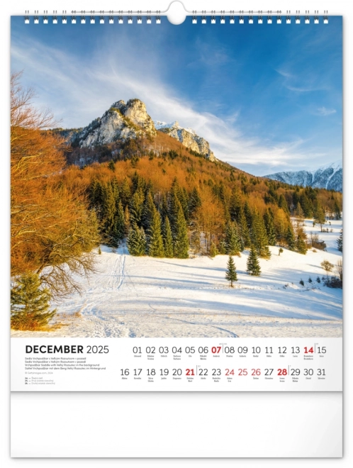 NOTIQUE Vægkalender Smukke Slovakiet 2025, 30 x 34 cm