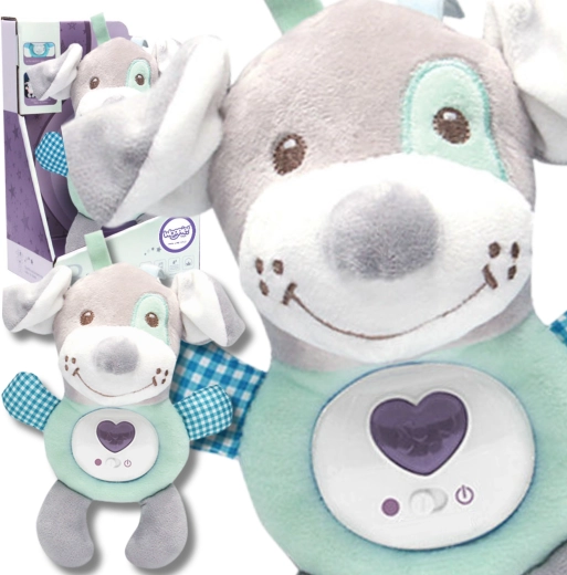 Woopie Interaktiv Plysbamse Hund med Beroligende Lyde og Lys