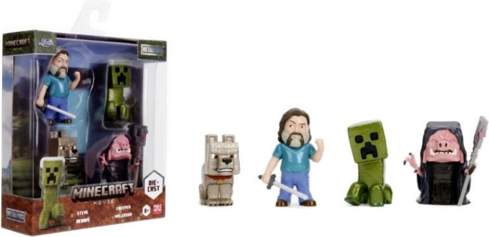 sæt af metalfigurer MINECRAFT MOVIE 6,5 cm – 4 stk.